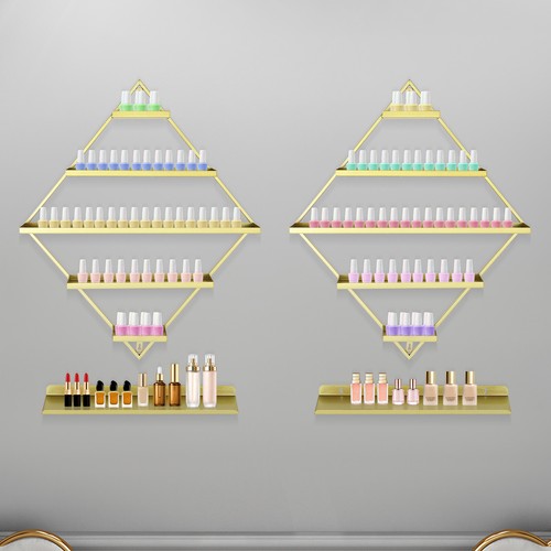 Nail polish organizer set gold - organizer,