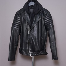 ALL SAINTS Leather Jacket Mens