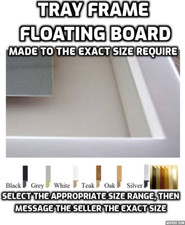 Any Size Shadow Tray Picture Frame for Floating a Raised Canvas or Photo Board  