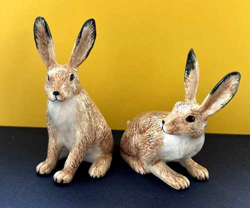 Novelty bone china hare - bone, salt