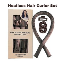 Brown Heatless Hair Curler Set