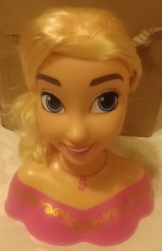 Doll head with long hair - doll,