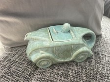 Vintage Sadler Racing Car Teapot, with Green Glaze 