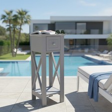 Wood Narrow Slim Tall Table