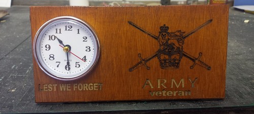 Military style desk clock