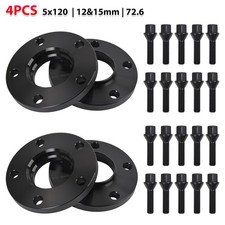 2x 12mm + 2x 15mm Black Alloy