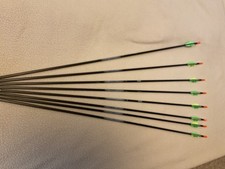 8 EASTON ACE 670 ARROWS 100g points AAE HYBRID SHIELD VANES