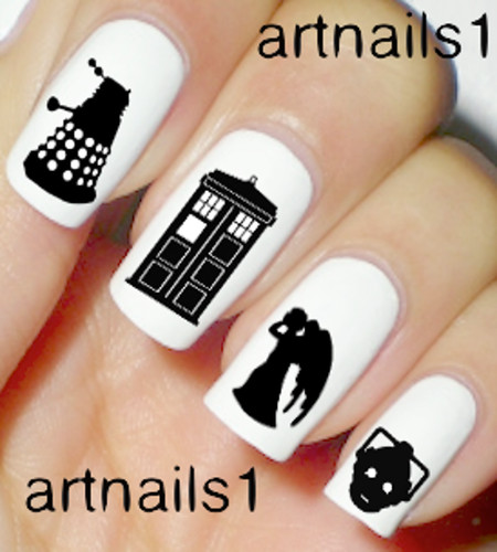 Cosplay nails who tardis - cosplay, dr