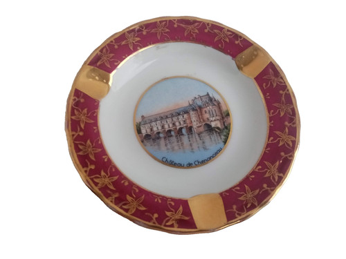 Limoges ashtray with - with, chateau