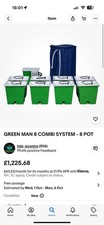 Green Man 8 Pot Combi Hydroponics System with Flexitank + air pump & Propagator