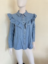 ZARA Shirt Top Size L Denim
