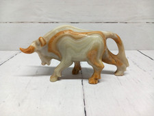 Onyx Bull Ornament Beautiful Home Decoration Crafted  7" x 3"
