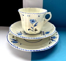 Art Deco c1936 Victoria China Tea Trio,Teacup Saucer Tea Plate Hand Painted??