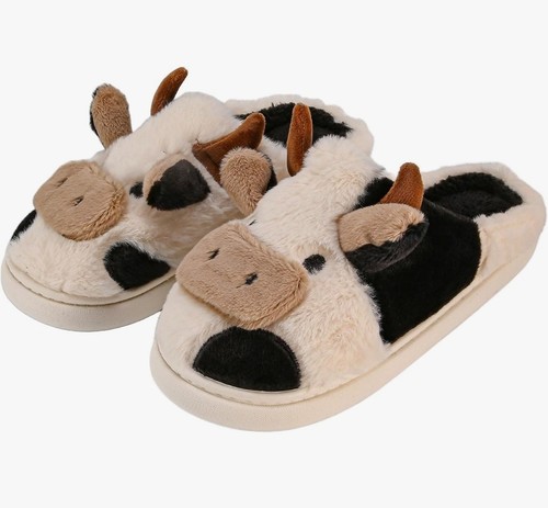 Shellan cow mule slippers - shellan,