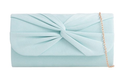 Women pleated suede clutch - suede,
