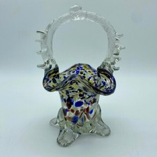 Murano Style Glass Basket