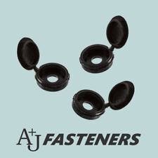 HINGED SCREW CAP COVERS BLACK - SMALL & LARGE NO.6 8 10 12 PLASTIC - DISCOUNTED