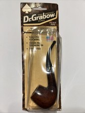 NOS Vtg Dr. Grabow Full Bent Tobacco Smoking Pipe imported Briar