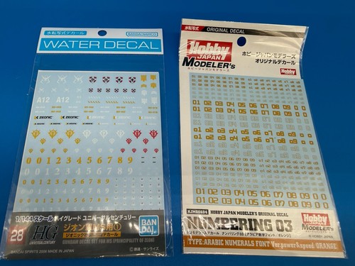 New decal sheets - sheets, gunpla