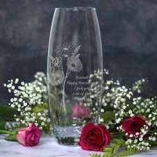Personalised bullet vase - personalised,