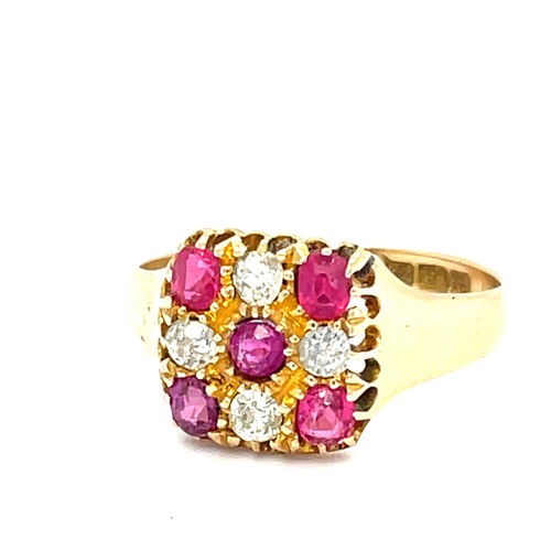 Chequerboard victorian ruby - chequerboard,
