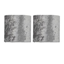Set of 2 Modern Grey Crushed