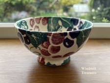 EMMA BRIDGEWATER SPONGEWARE GRAPEVINE FRENCH BOWL 1986/89 - FAB CONDITION