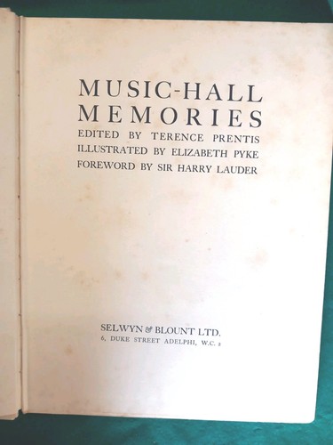 Music hall memories 1927 - hall,