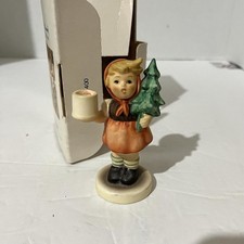 Goebel Hummel Girl With Fir Tree Candleholder With Box