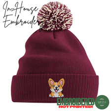 Embroidered Corgi Dog Pom Pom