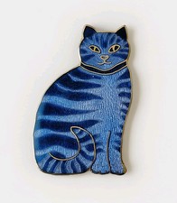 Vintage cat brooch cloisonne - vintage,
