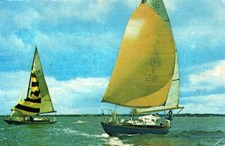 Postcard Water Sky Boat Cloud Watercraft Vehicle Mast Outdoor recreation AA11228