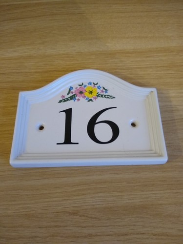 Ceramic house sign number - , 16