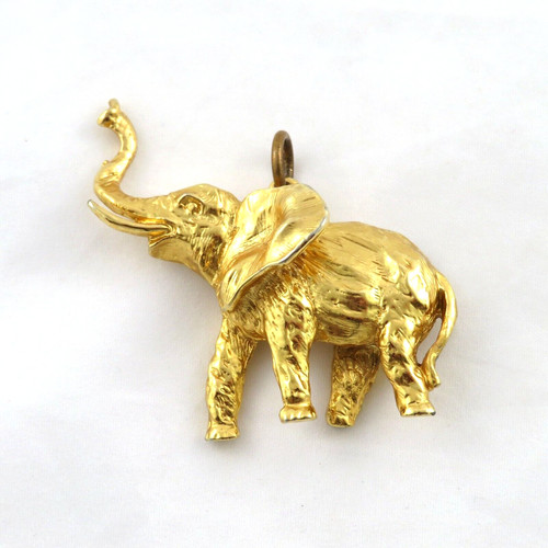 Vintage art elephant - vintage, pendant