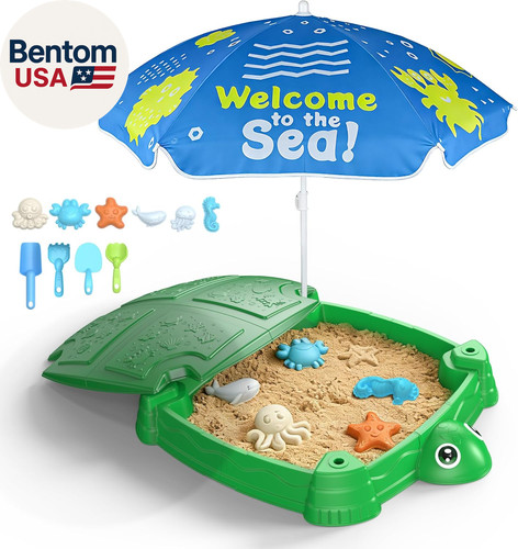 Turtle sandbox with lid - turtle,