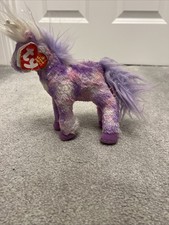 Ty Beanie Babies Stargazer Purple Unicorn Soft Plush Toy Vintage Retired 2006