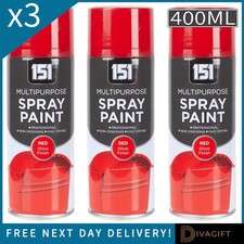 3 x RED GLOSS FINISH 400ML