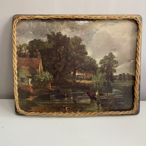 Vintage wicker melamine - melamine, tray