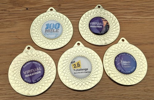 50mm gold running medal - gold,