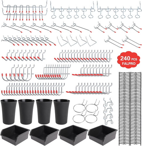 240pcs pegboard hooks - 240pcs,