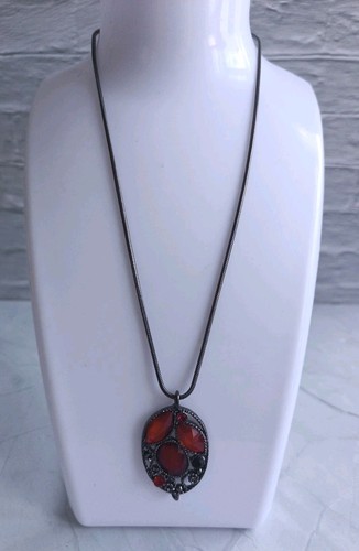 Gun metal chain oval - metal, &
