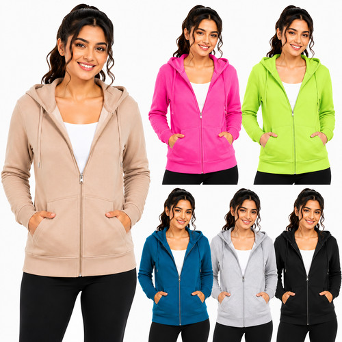 Womens zip hoodie - zip, up