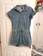 River Island Denim Playsuit