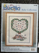 Bucilla 41770a Cross Stitch Chart ONLY ‘Baby Family Tree’ 14 Count Aida 13”x16”