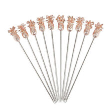Cocktail Garnish Picks Tiki Pineapple End Copper Plated Cocktail Sticks X 10