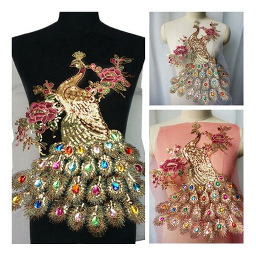 Sequin peacock rhinestone - sequin,