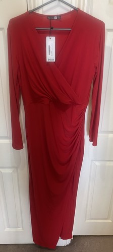 Stunning red boohoo night - red,