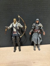 Assassins Creed Action Figures With Accessories Ezio Auditore & Connor Ubisoft 