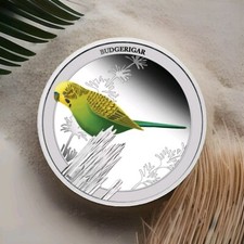 2013 AUSTRALIA 50C BIRDS OF AUSTRALIA **BUDGERIGAR** .999 SILVER PROOF COIN