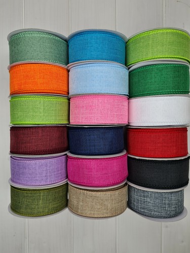 Wired edge ribbon burlap - wired,